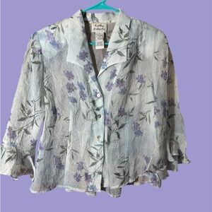 Kathy Robert’s sheer blouse